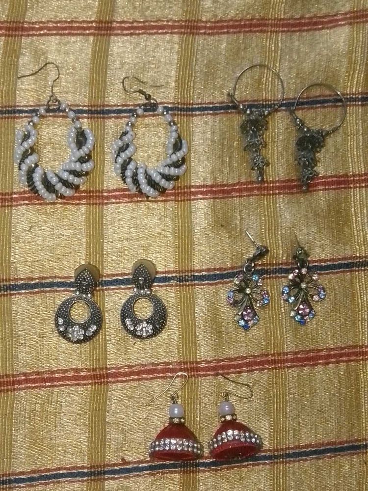 5 Beutiful 😍Beaded Hoop Earrings