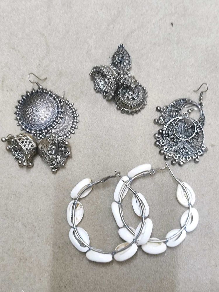 Oxidised Jhumka Combo