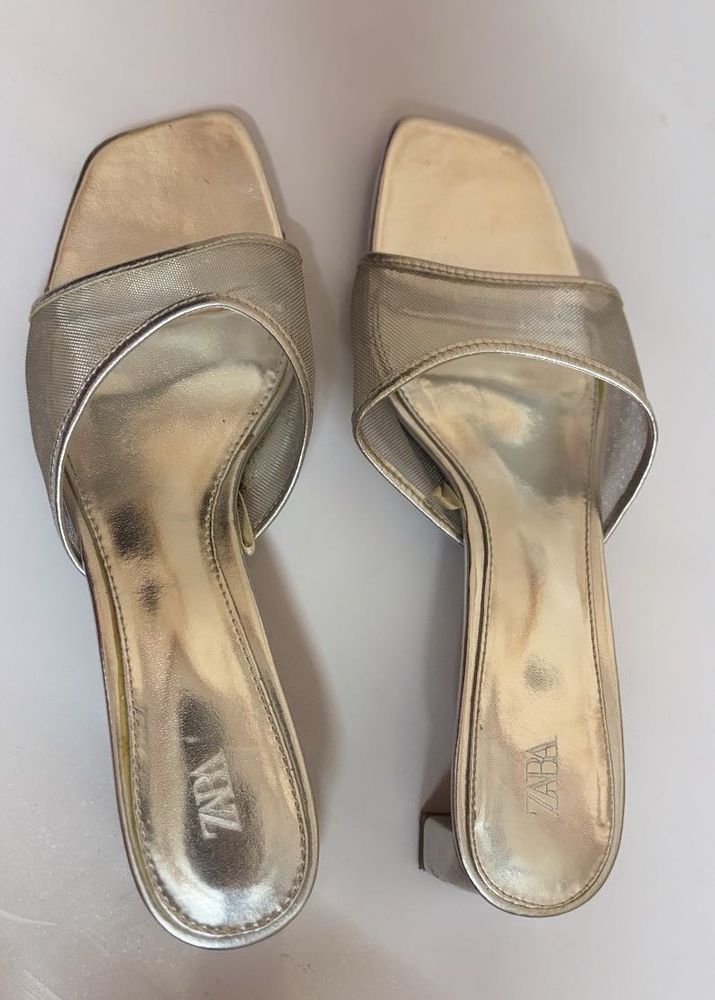 ZARA Silver Heels