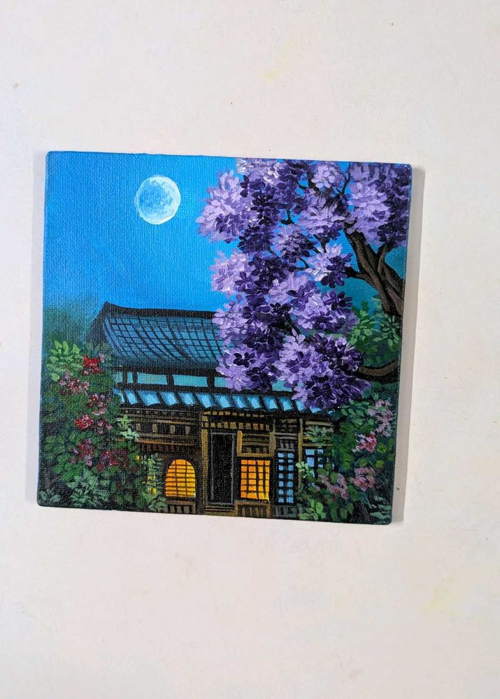 Mini Japanese Moonlight Painting
