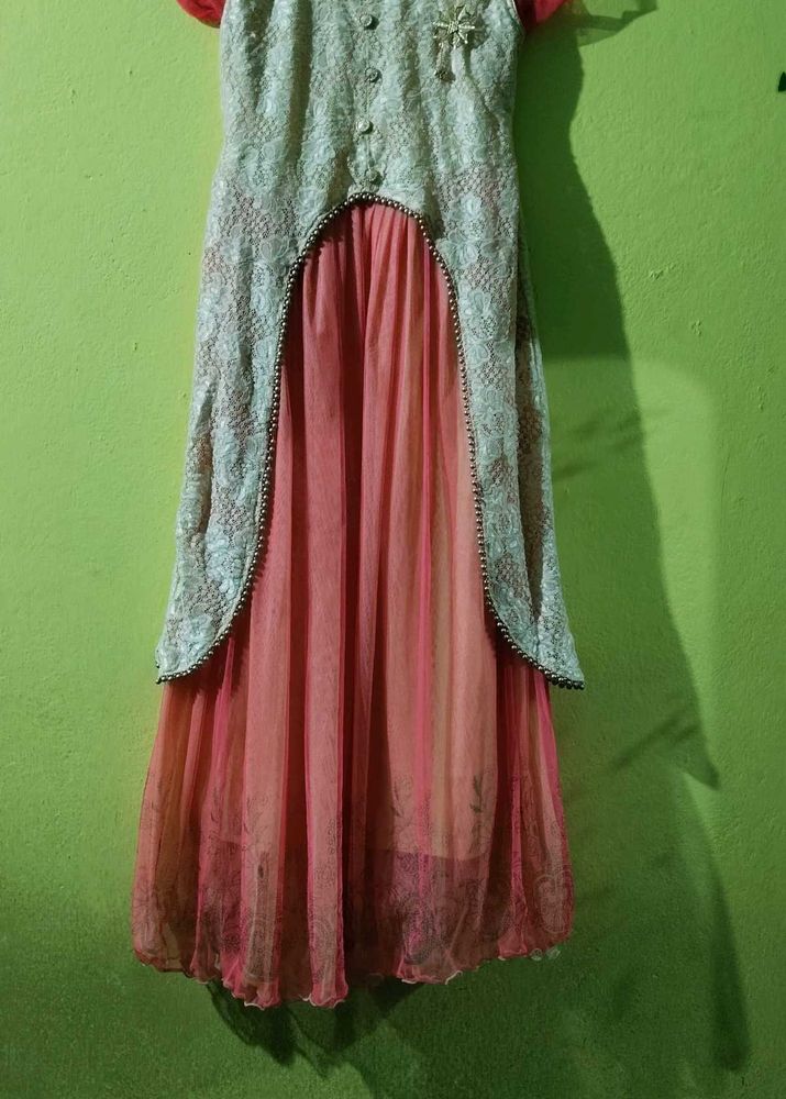 Elegant Pink &amp; Lace Girls&#39; Dress