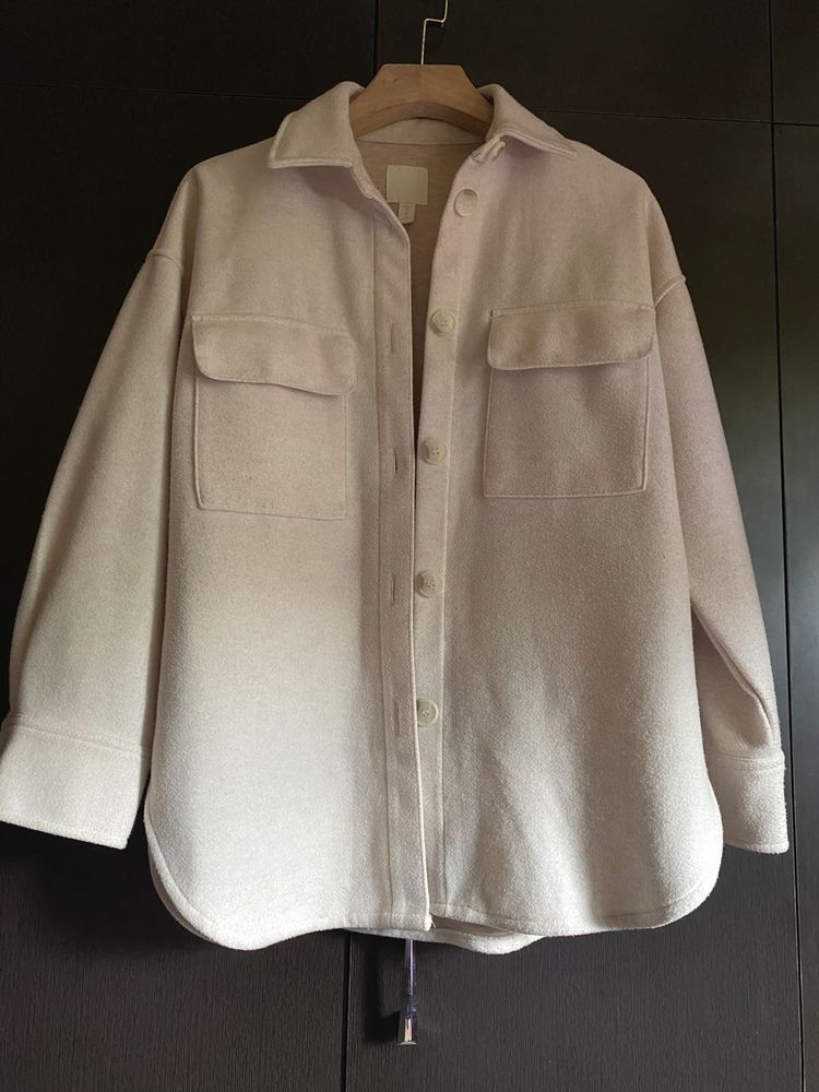 H&amp;M Beige Shirt Jacket