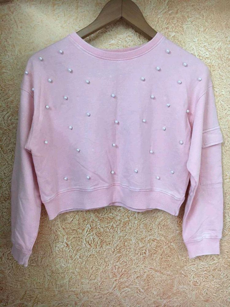 Pink Pearl Embellished Top