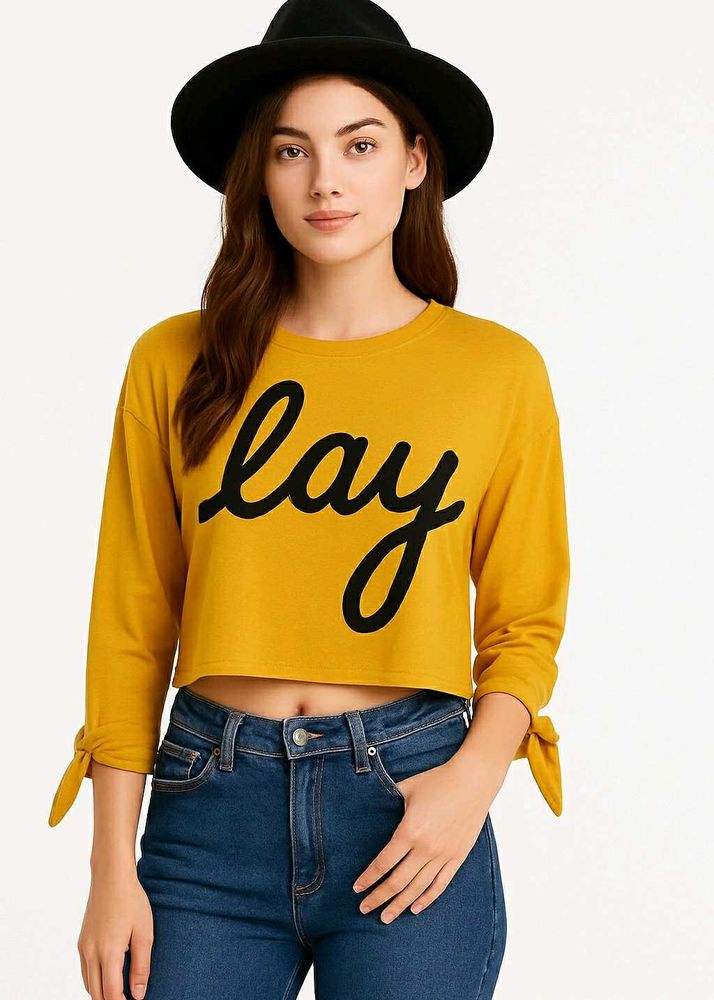 MUSTARD YELLOW CROP TOP