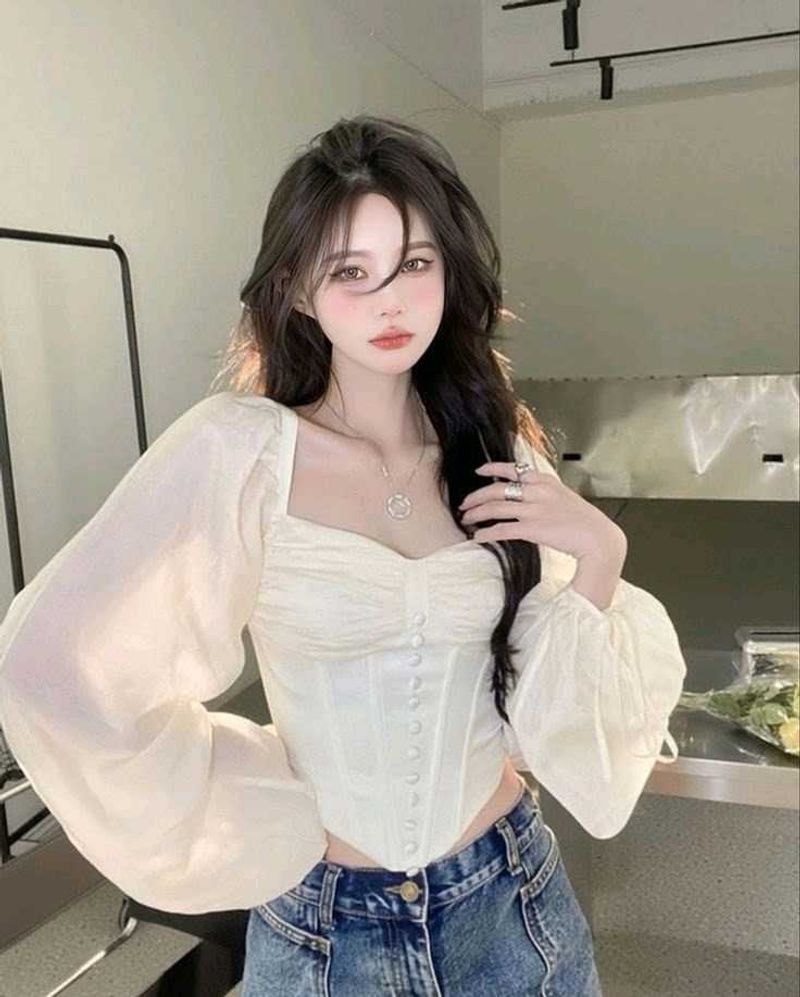 Women French Style Retro Vintage Top High Quality