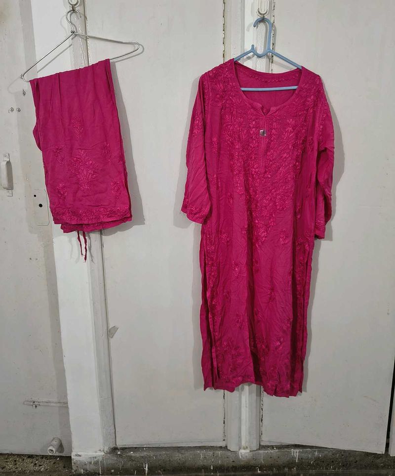 Chikankari Kurta Palazzo Set