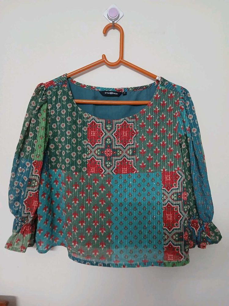 Printed Crop Top