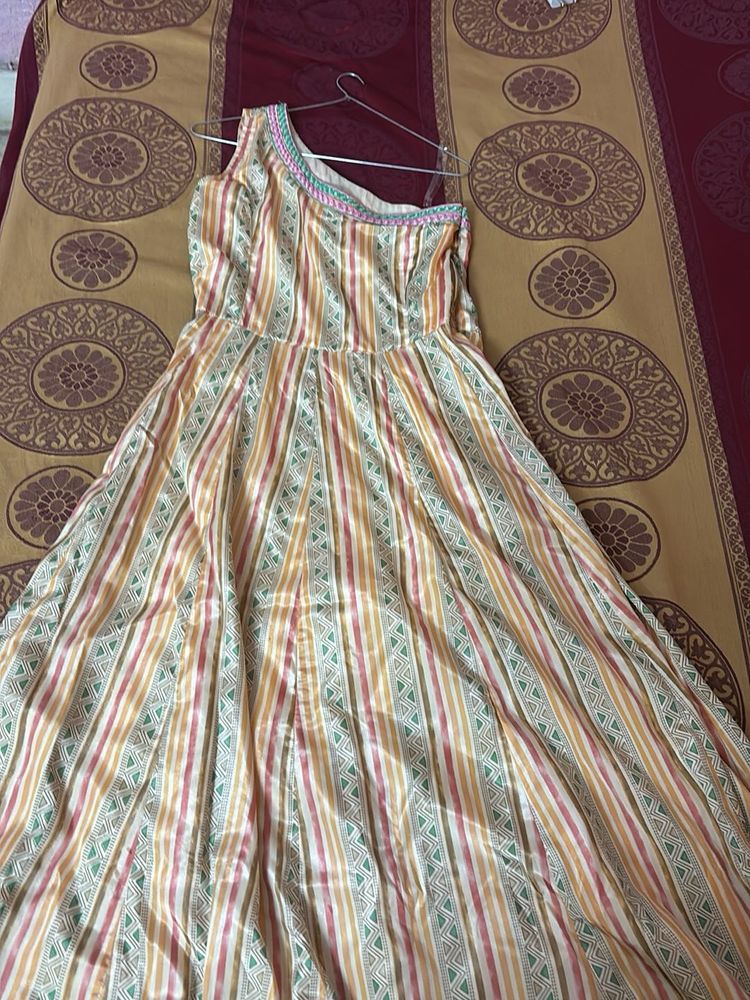 Striped One Shoulder Dress