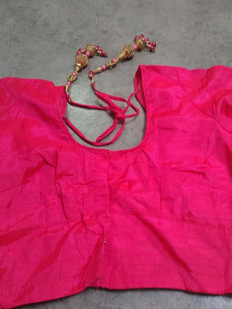 Pink Readymade Saree Blouse