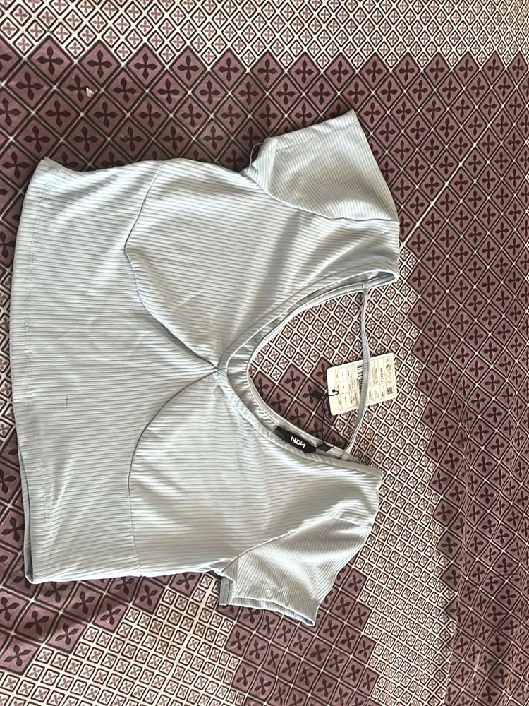 Ribbed Cutout Top