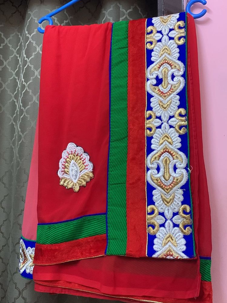 Dual Shade Heavy Work Saree