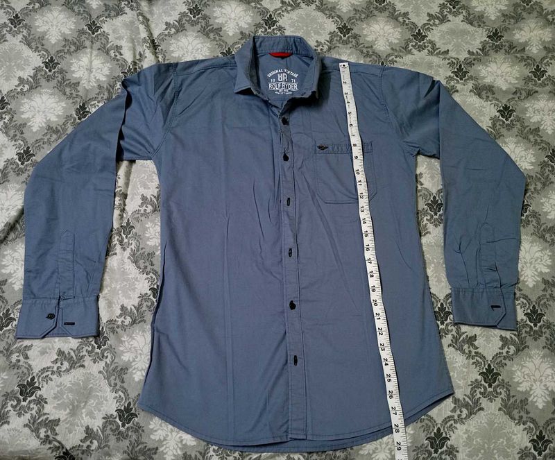 Blue Cotton Boys Shirt
