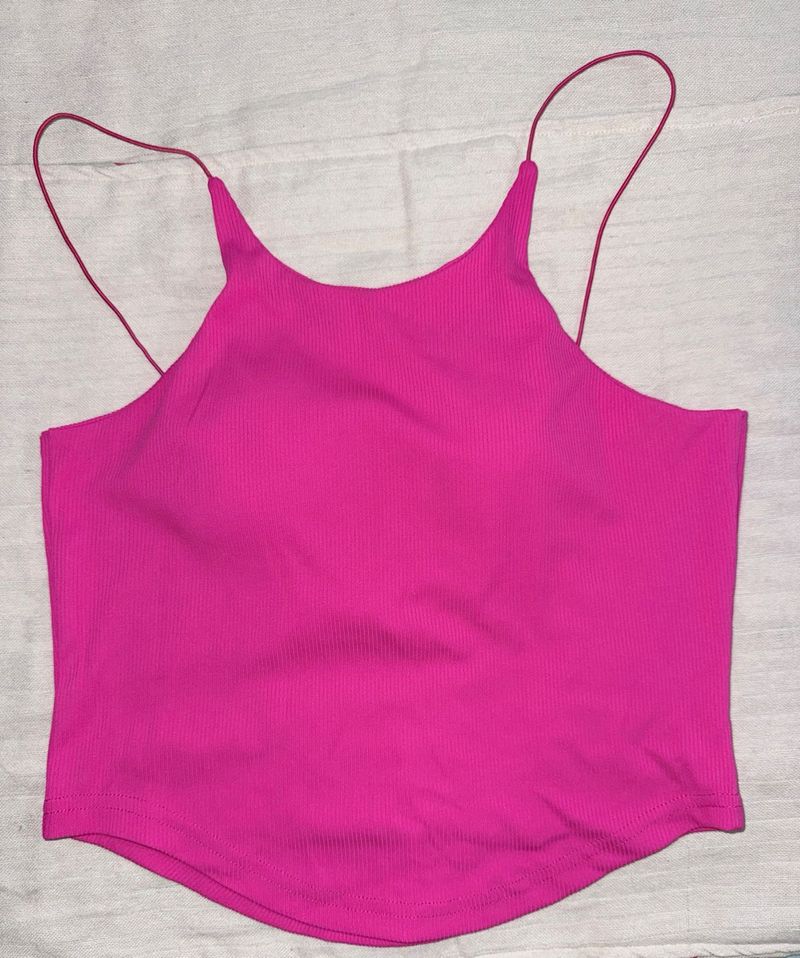 Ribbed Tank Padded Top