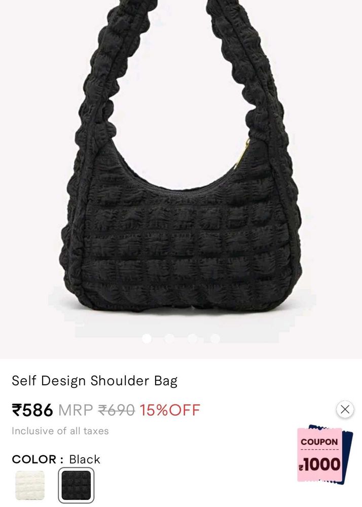 Black Quilted Shoulder Bag