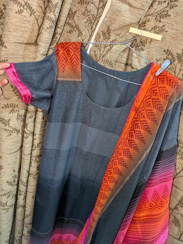 Elegant Ethnic Kurta With Dupatta