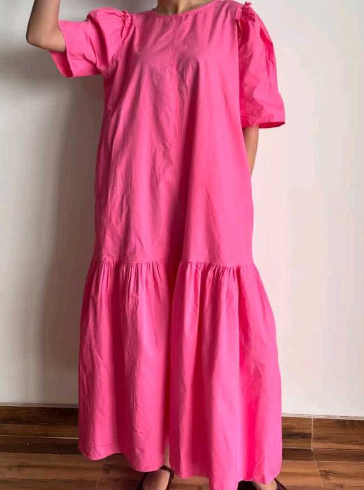 PUFF SLEEVE MAXI DRESS