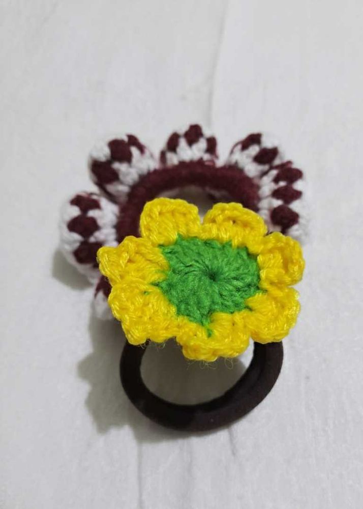 Crochet Flower Hair Tie✨️🌻