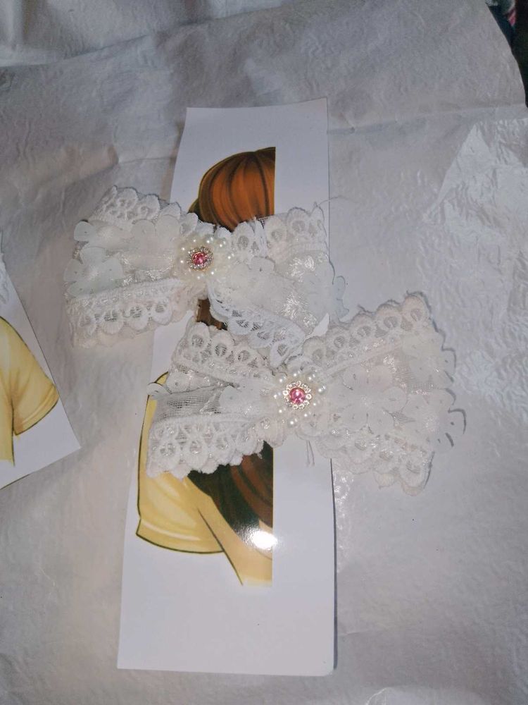 🆕 White Bows 2pin