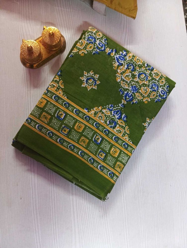 Single New Kalamkari Design Mulmul Cotton saree