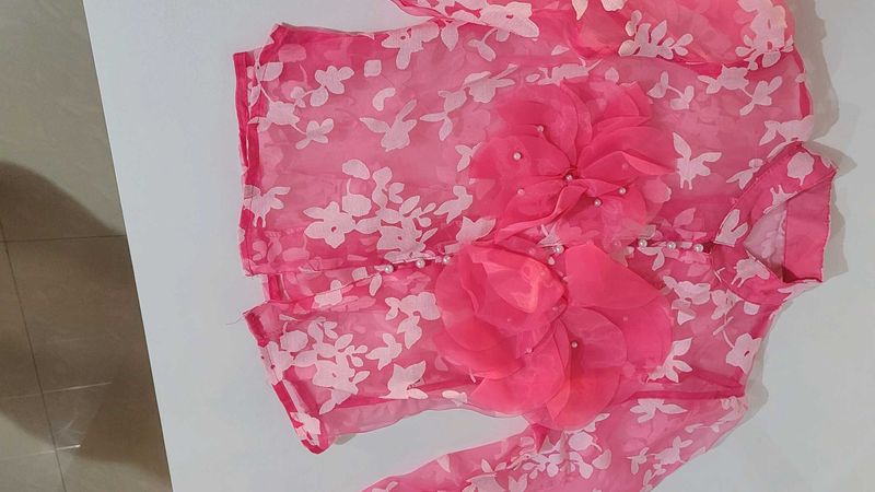 Pink Flora Shirt Top