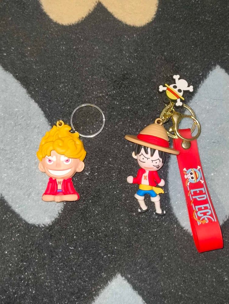 One Piece Keychains - Luffy &amp; Sanji