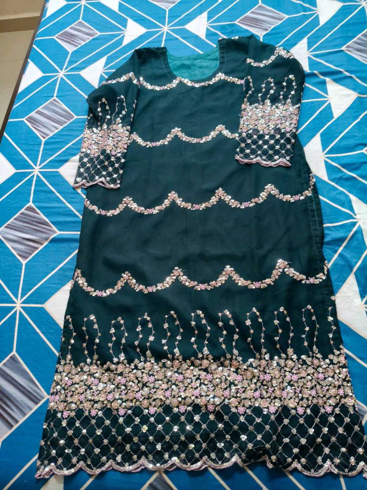 Kurta And Palazzo Set With Dupatta