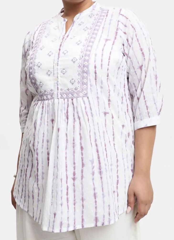 Diza by Westside Tie-Dye White Kurta