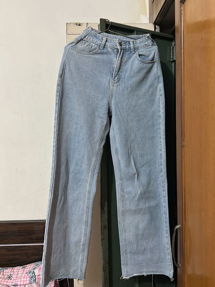 Light Wash Wide Leg Jeans