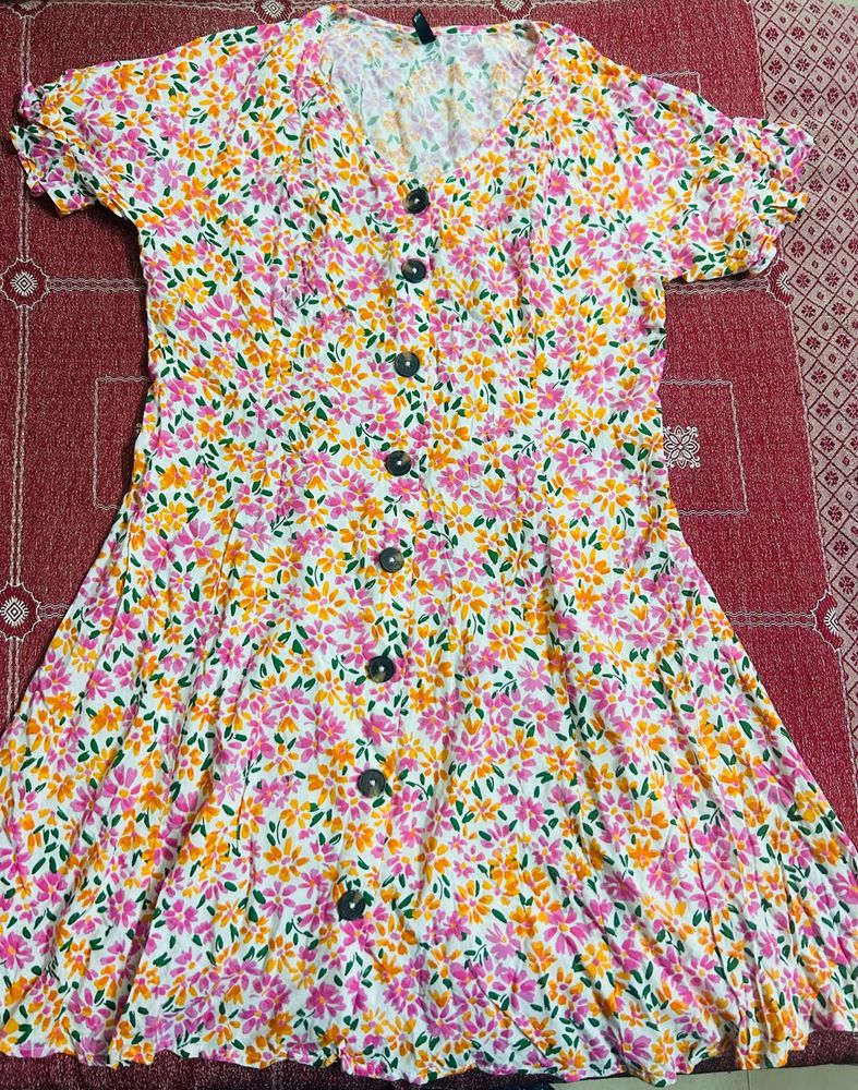 Floral Button-Down Dress