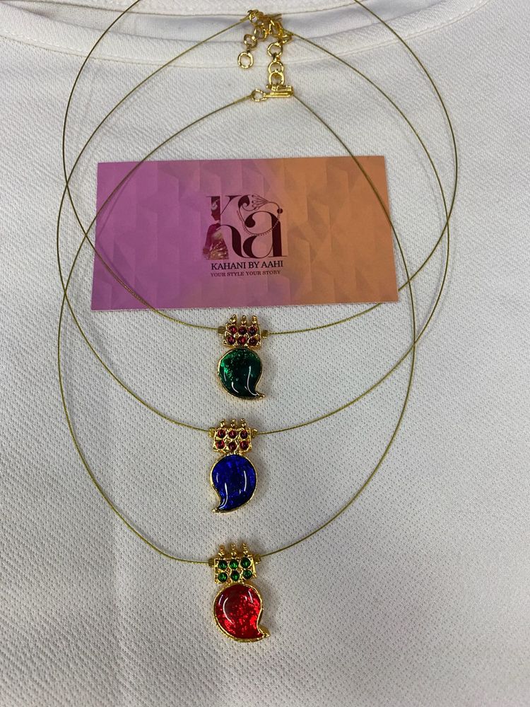 Combo Mango Palak Invisible Necklace