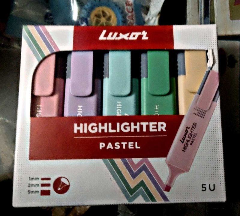 Luxor Pastel Highlighters - Set of 5