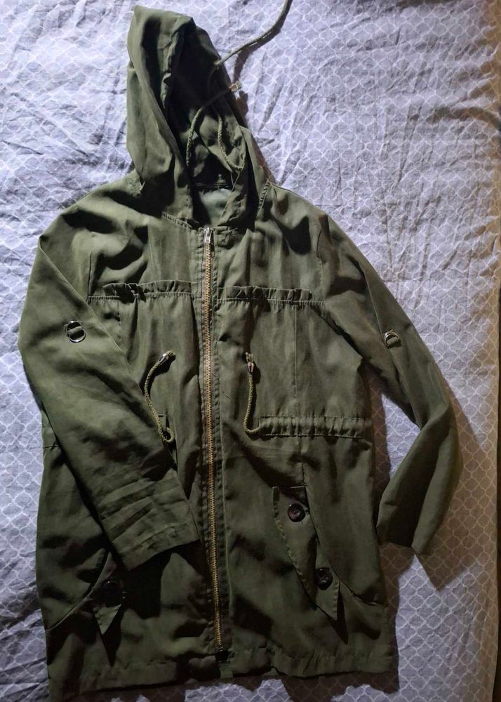Olive Zip-Up Jacket