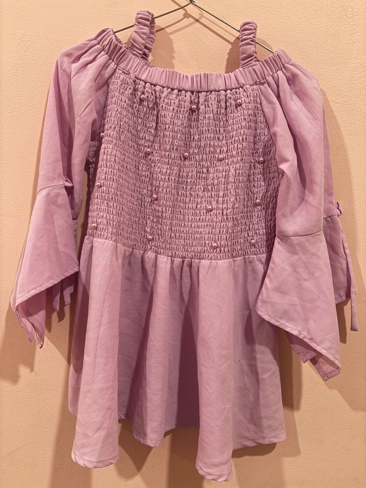 Lilac Off-Shoulder Top
