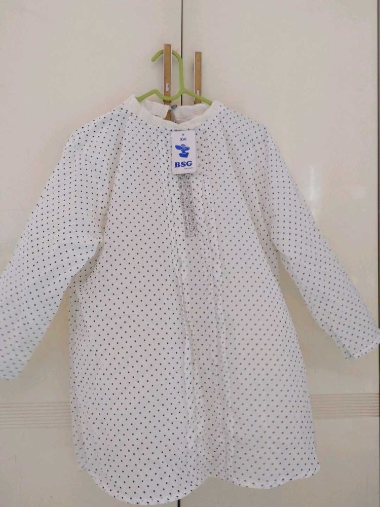 White Polka Dots Top