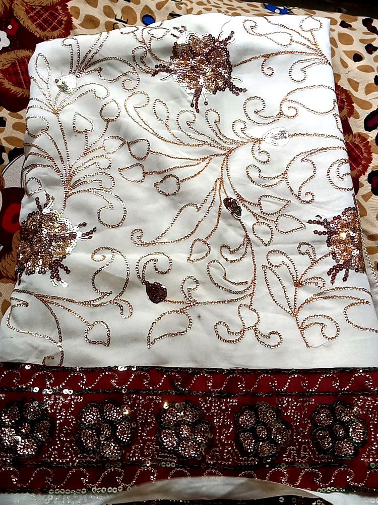 White Sequined Beautiful Saree 😍😍