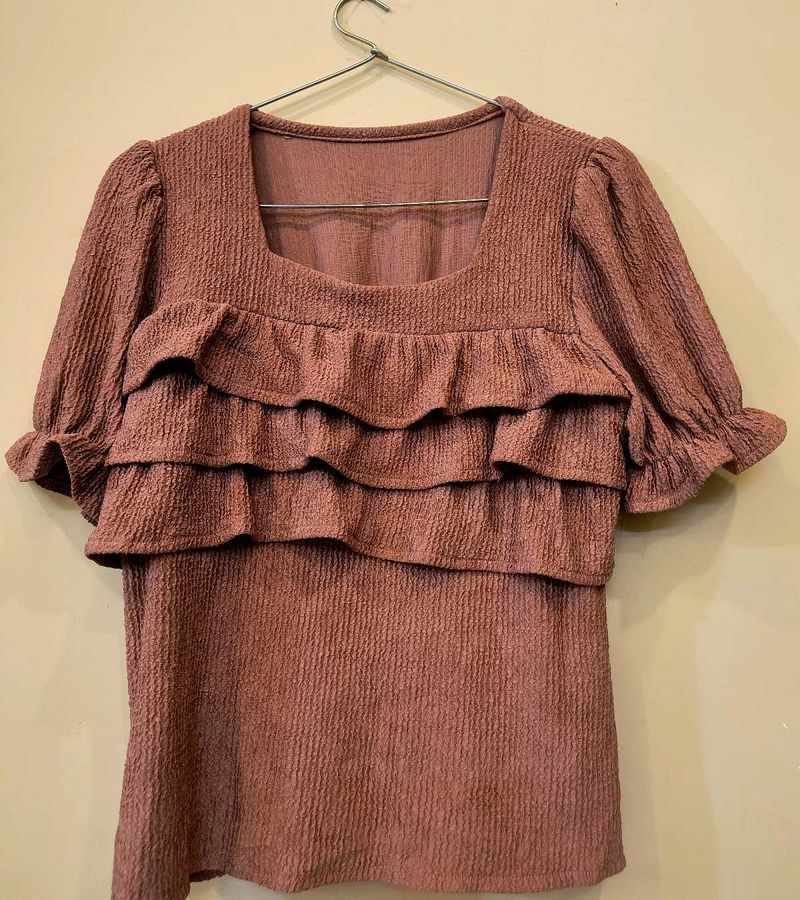 Ruffled Detail Top and Bottom ❤️