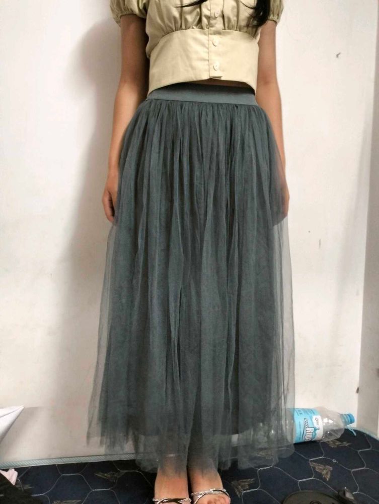 Long Net Skirt