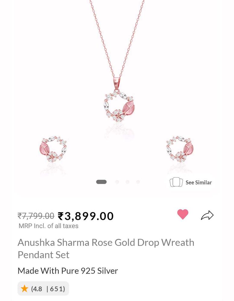 giva rose gold color Jewellery Sets