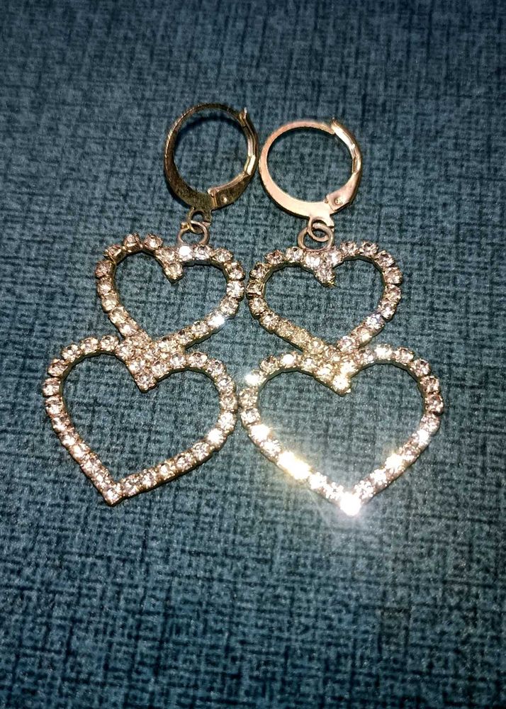 Silver Heart Earings