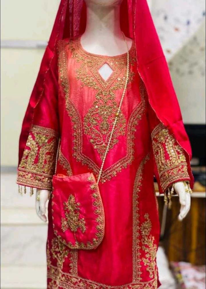 Girls&#39; Ethnic Dress with Bag
