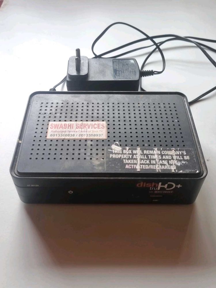Used Dish TV HD+ Set Top Box and Adaptor
