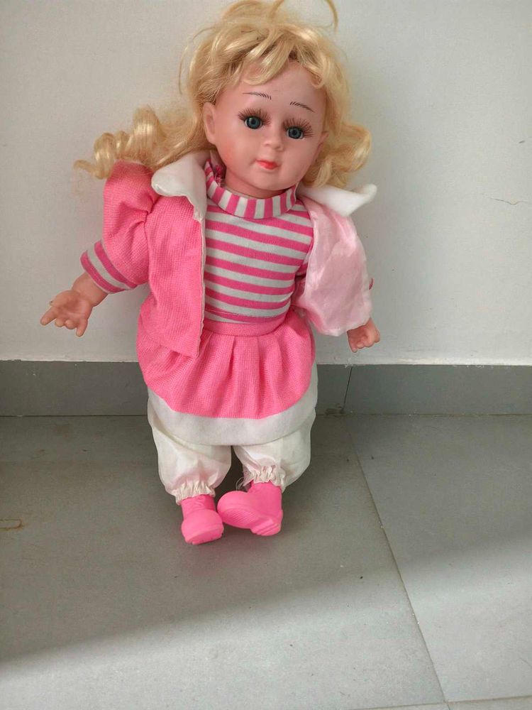 Singing Doll in Pink Outfit