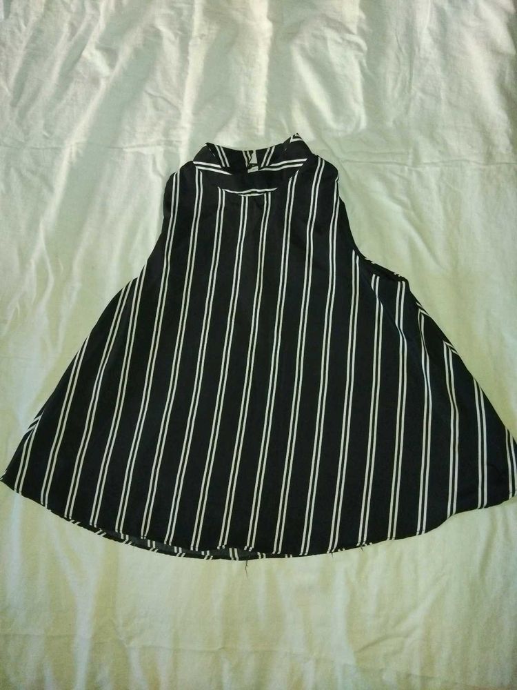 Striped Mock Neck Top