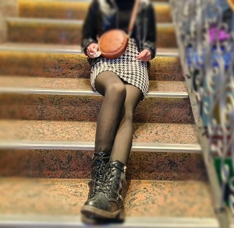Theater Sheer Fur Stocking Leggings