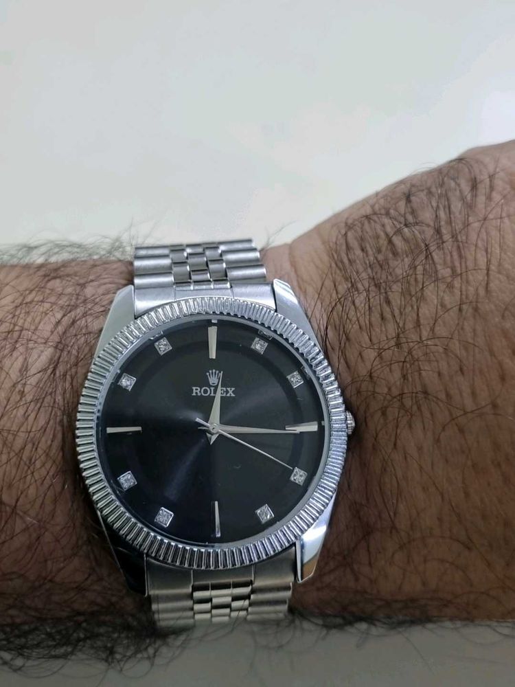 Silver Rolex Style Watch