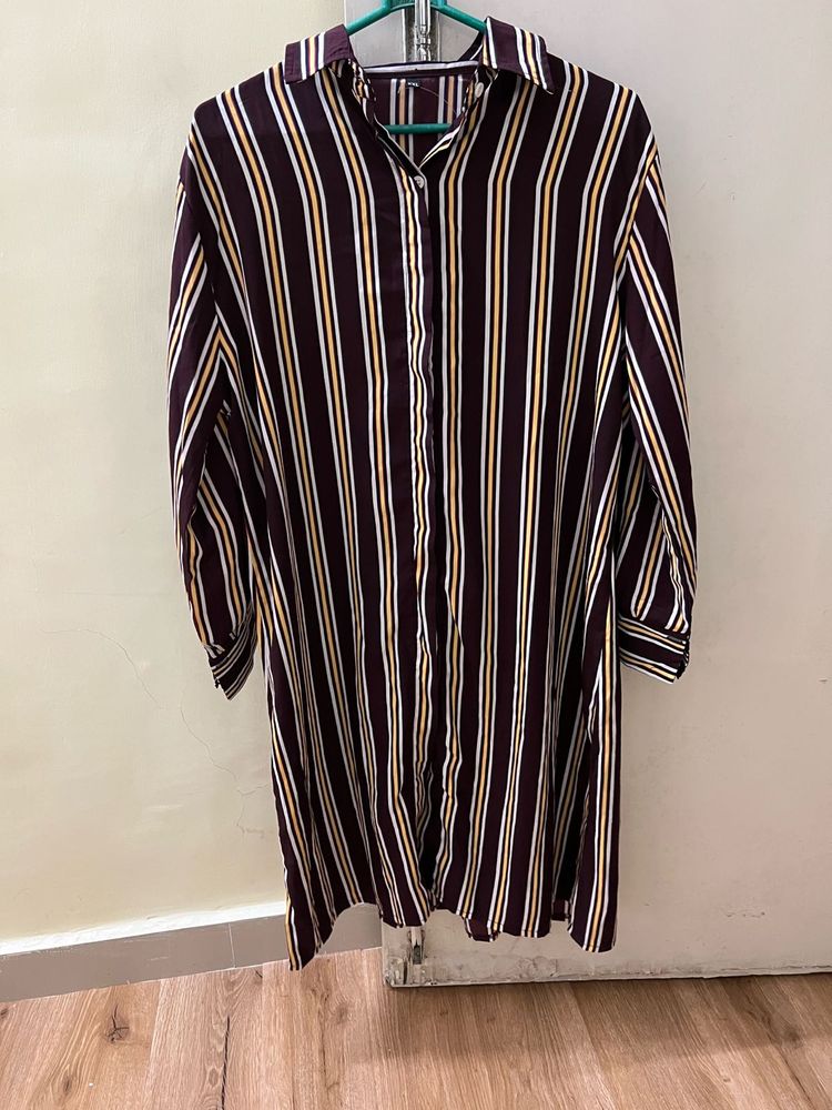Striped Shirt Dress for women