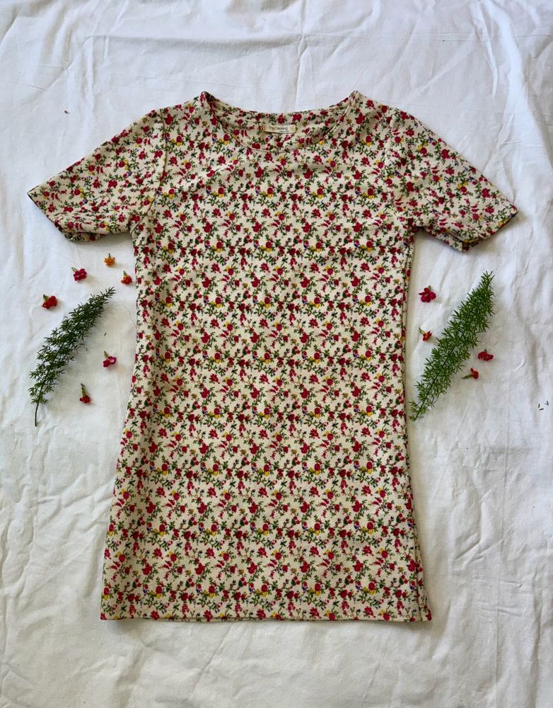 Beautiful Floral Korean Dress