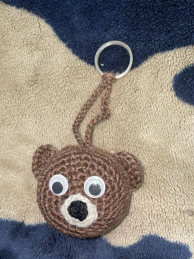 Crochet Bear Keychain