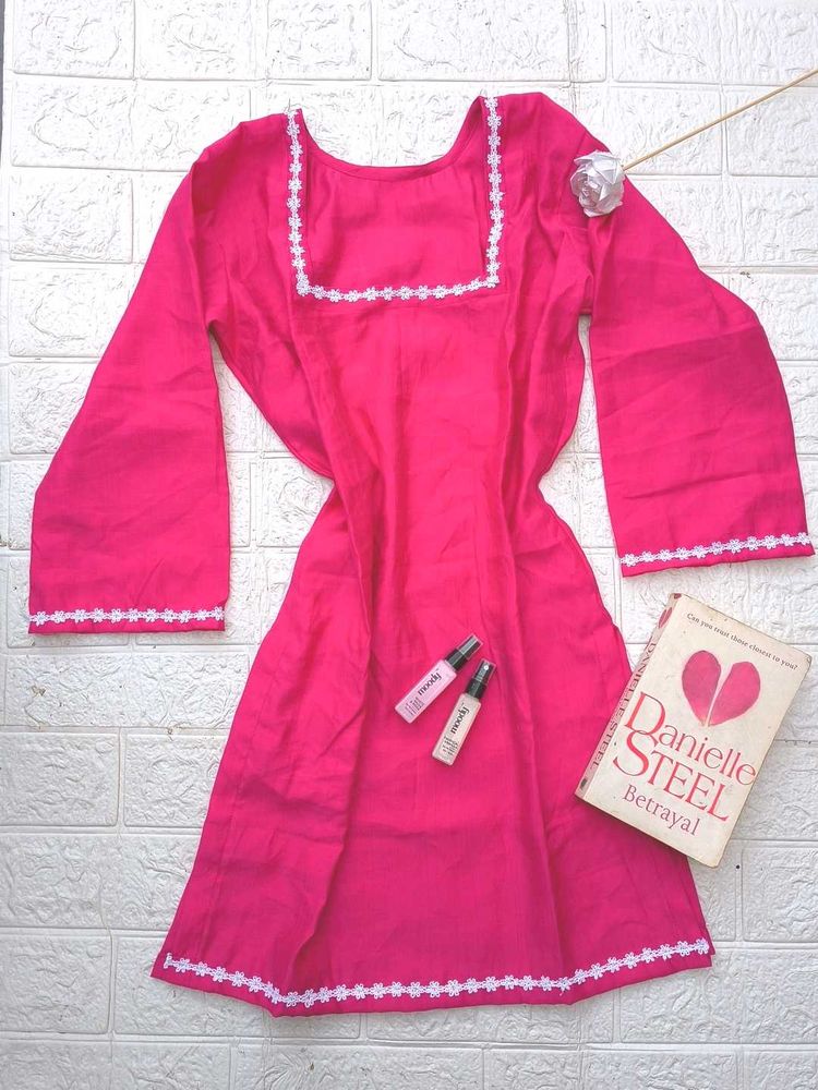 Rose Pink Short Kurti 🩷
