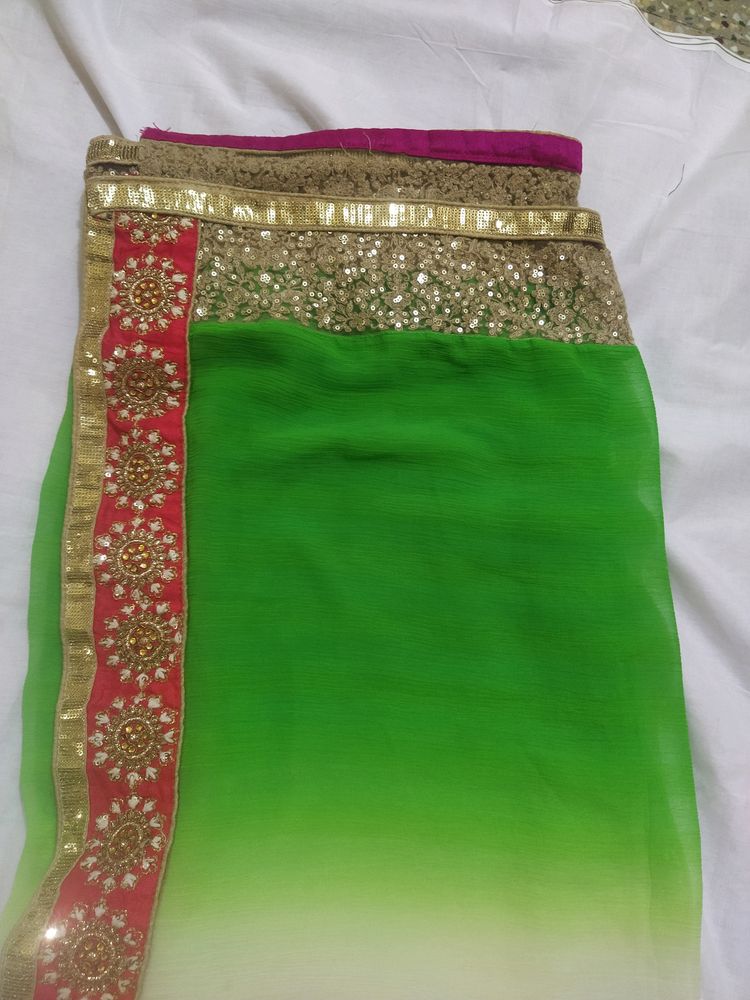 3 in 1 colour saree